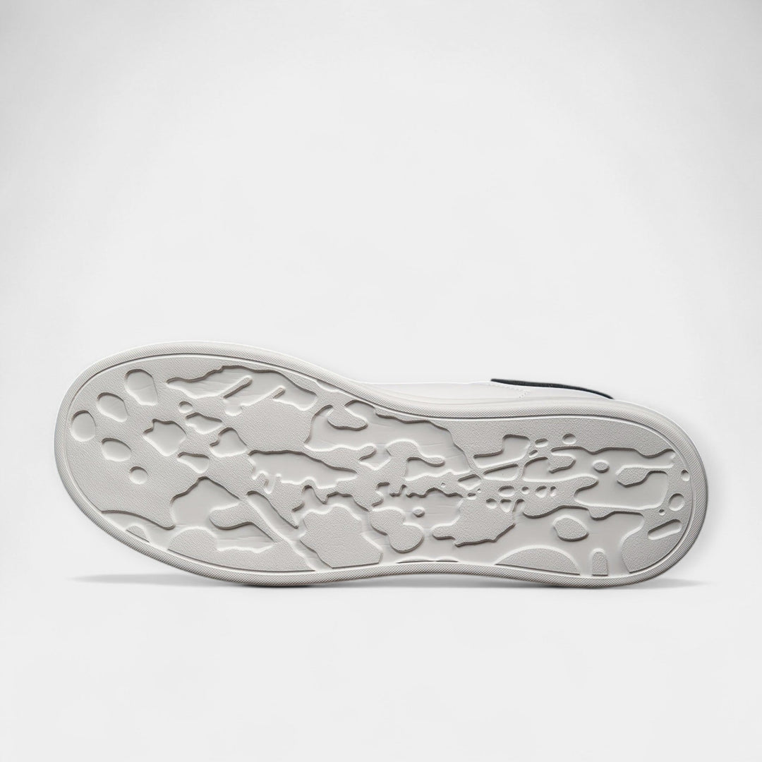 Women's classic white trainers with a clean minimal design and cushioned support sole