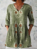 Maeva | Vintage Long Sleeve V-Neck Shirt