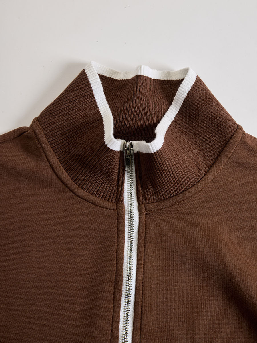 PRISCILLA™ | Elegant Sporty Set with Half-Zip Sweatshirt
