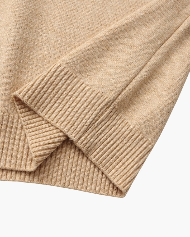 Men's black ribbed roll-neck jumper with a clean structured silhouette