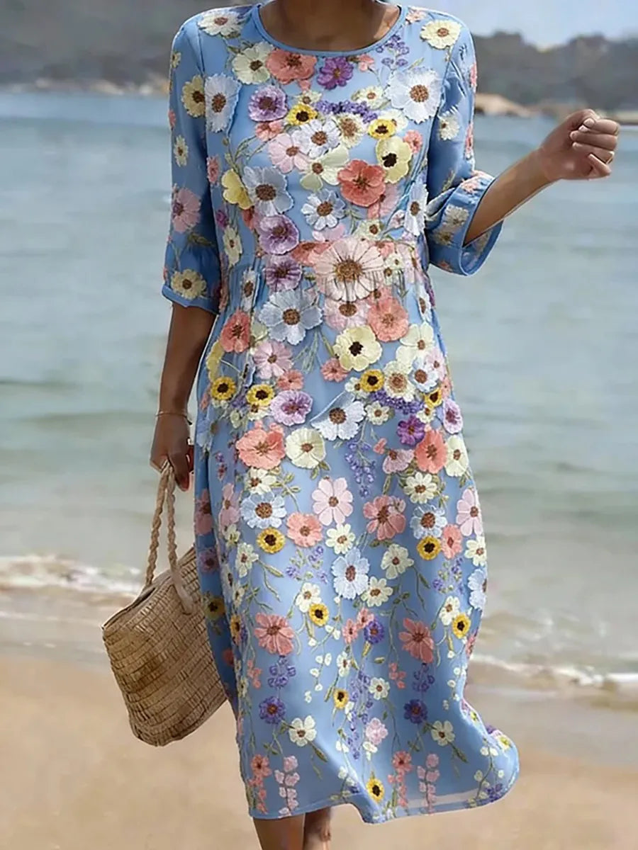 ALYRA | Casual Floral Print Dress