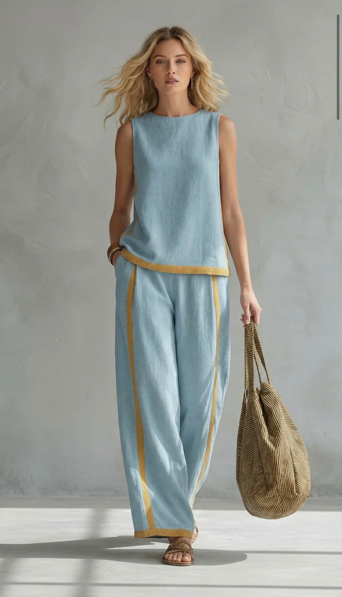 LEILA™ | Elegant Cotton & Linen Suit