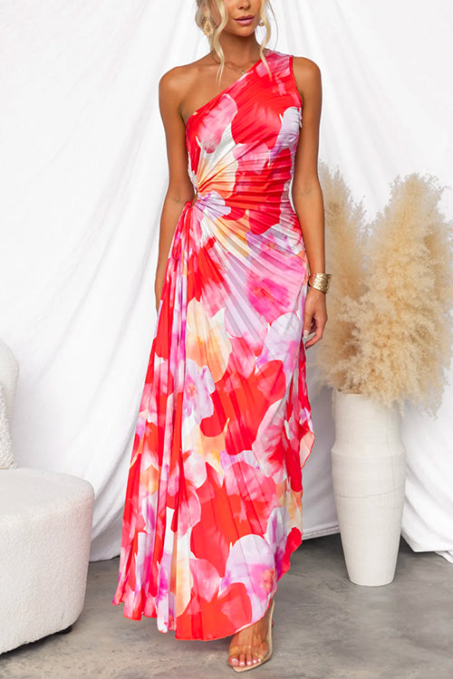 YANIRA™ | Pleated One-Shoulder Dress