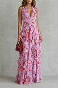 Bella | Long dress with halter neck