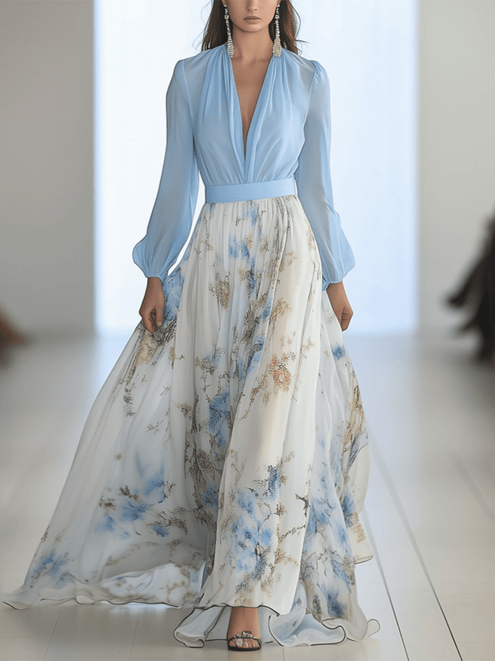 PENIEL™ | Elegant Floral Maxi Dress