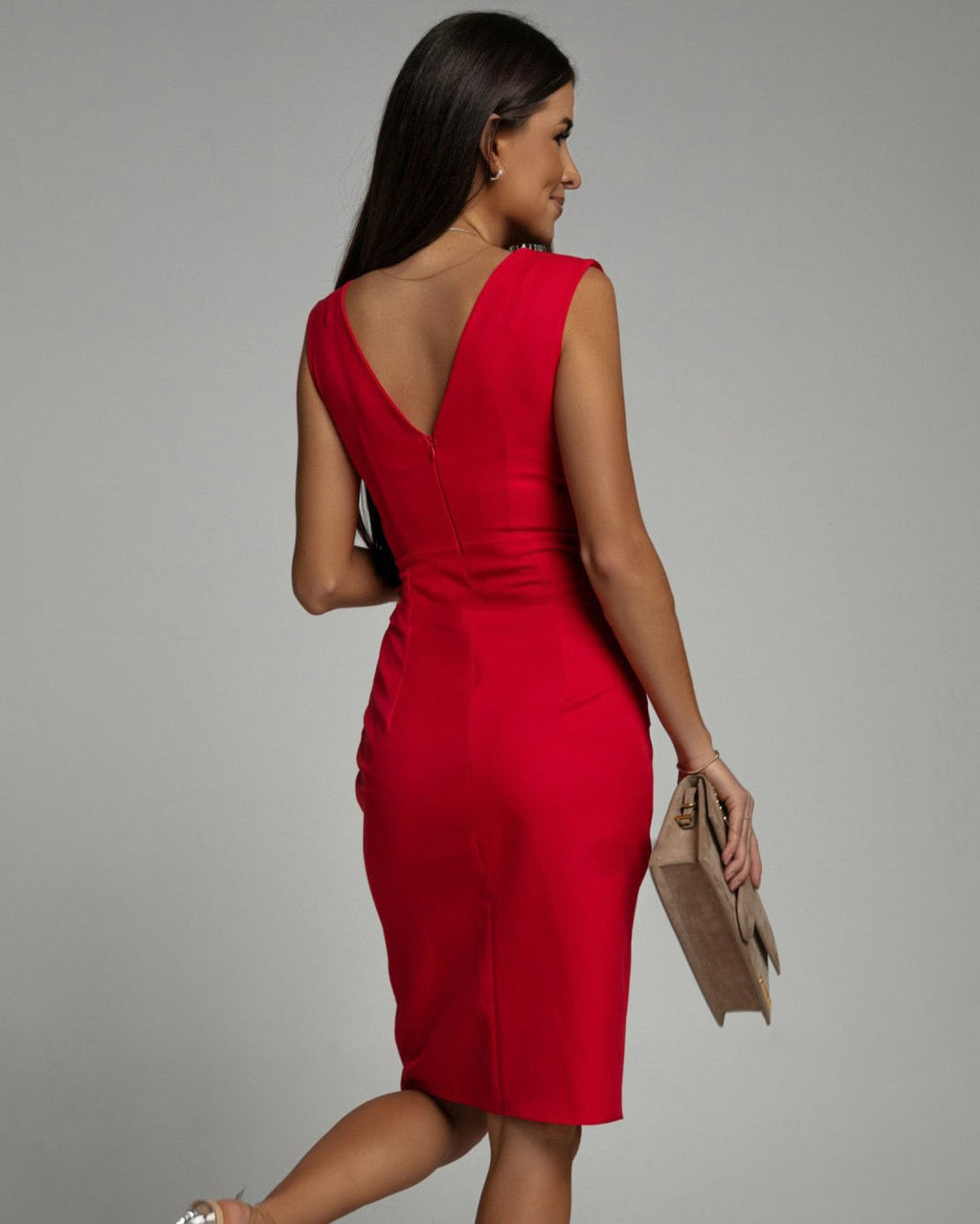 ADRIENNE™ | Elegant Draped Dress with Sculpting Silhouette