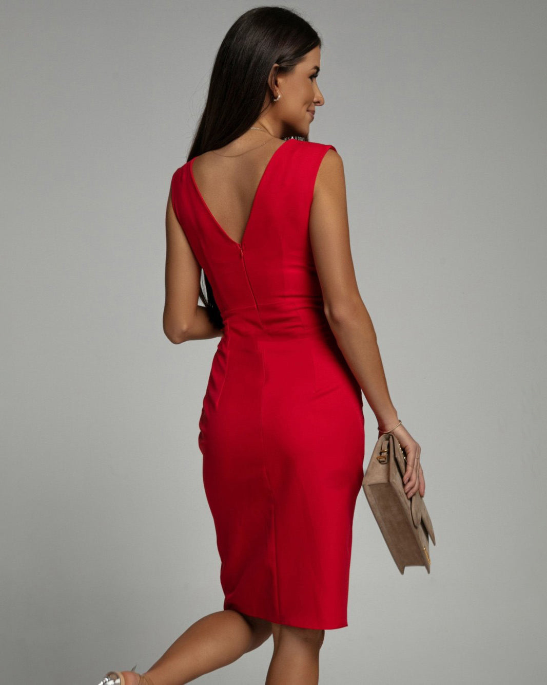 ADRIENNE™ | Elegant Draped Dress with Sculpting Silhouette