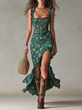 Giada Elegant Dress with Bohemian Neckline - The Spark Collection