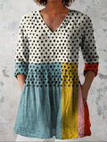 Eloísa | Vintage V-neck long-sleeve shirt