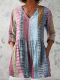 Danica | Vintage Long Sleeve V-Neck Shirt
