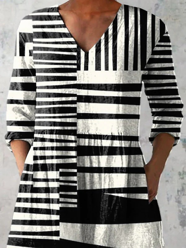 Capri | Vintage Long Sleeve V-Neck Shirt