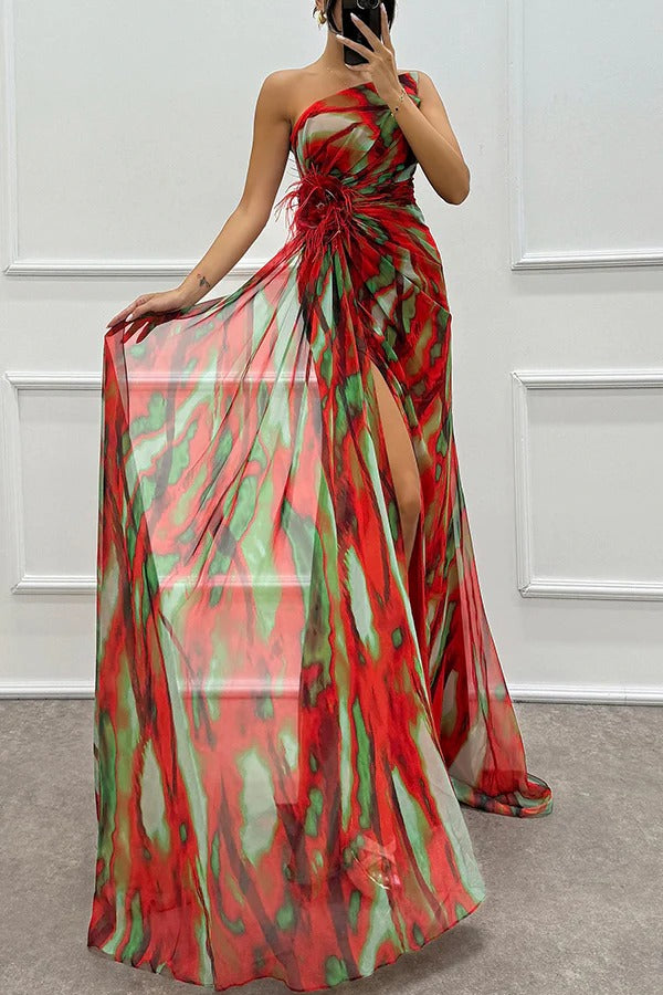 VIRELLE™ | Vibrant Draped Dress