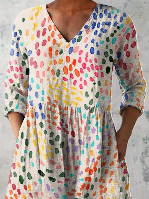 Bernarda | Vintage V-neck Long Sleeve Shirt