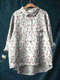 Multicolour printed women's top with a light, airy and easy-wearing polished silhouette