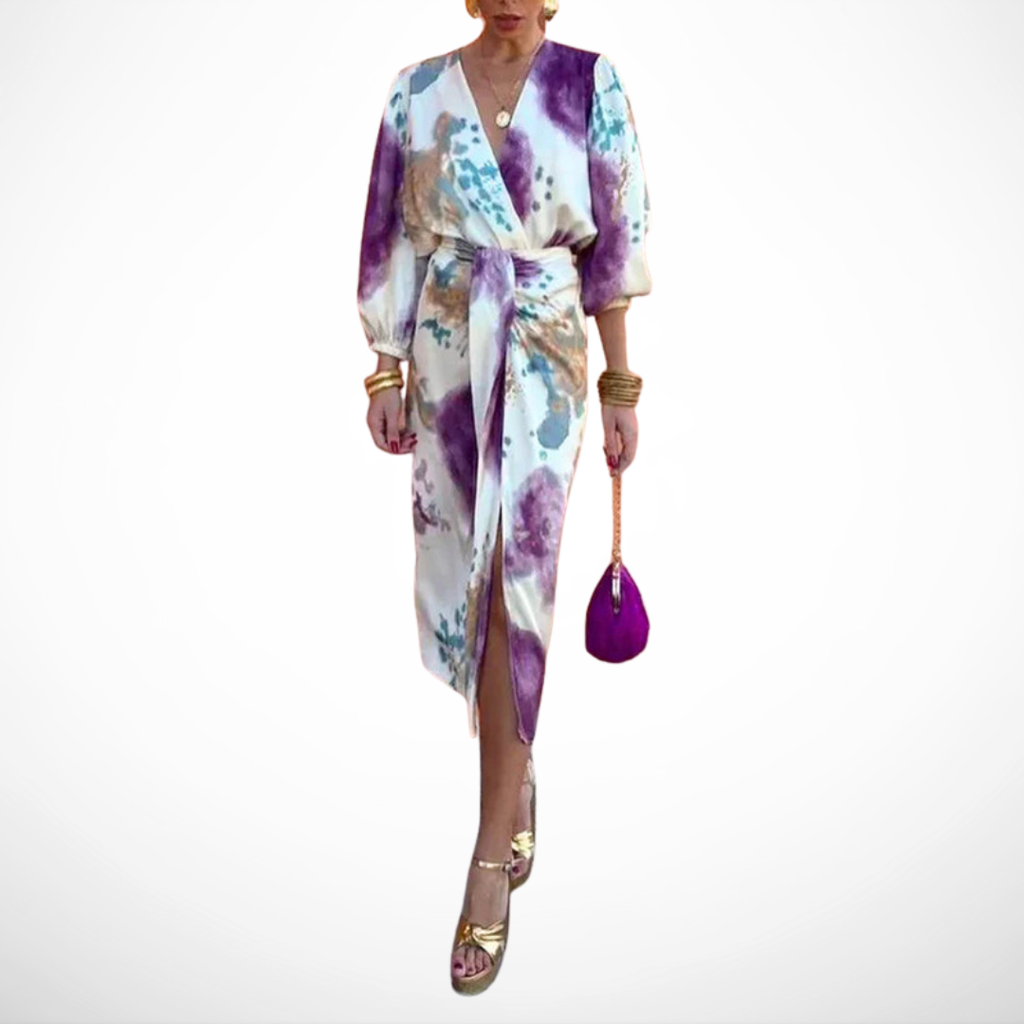 The Spark | Chic Midi Dress with Sophisticated Patterns