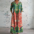 Judit | Retro Floral Maxi Gown
