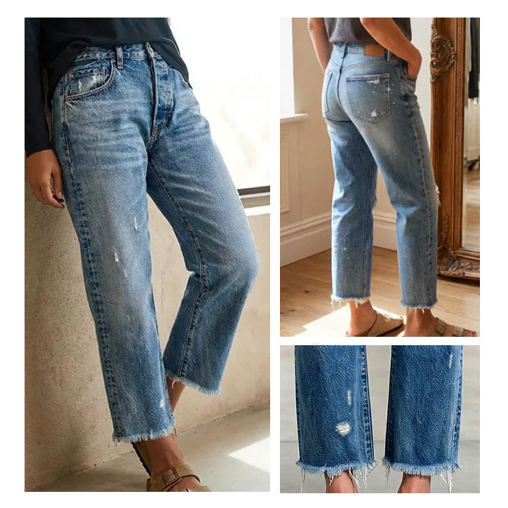 Cropped High-Stretch Jeans — image 2