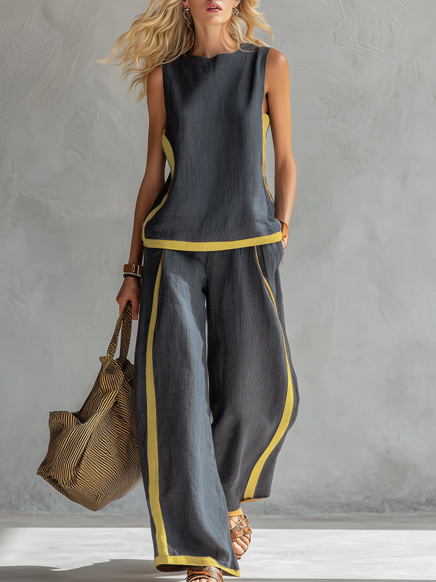 LEILA™ | Elegant Cotton & Linen Suit