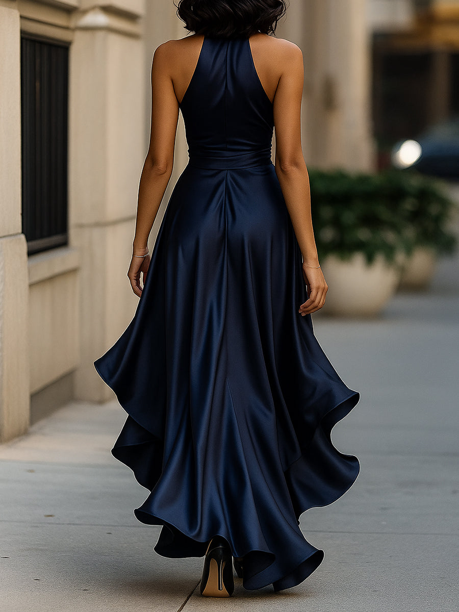 Satin Draped Waist Dress | The Spark
