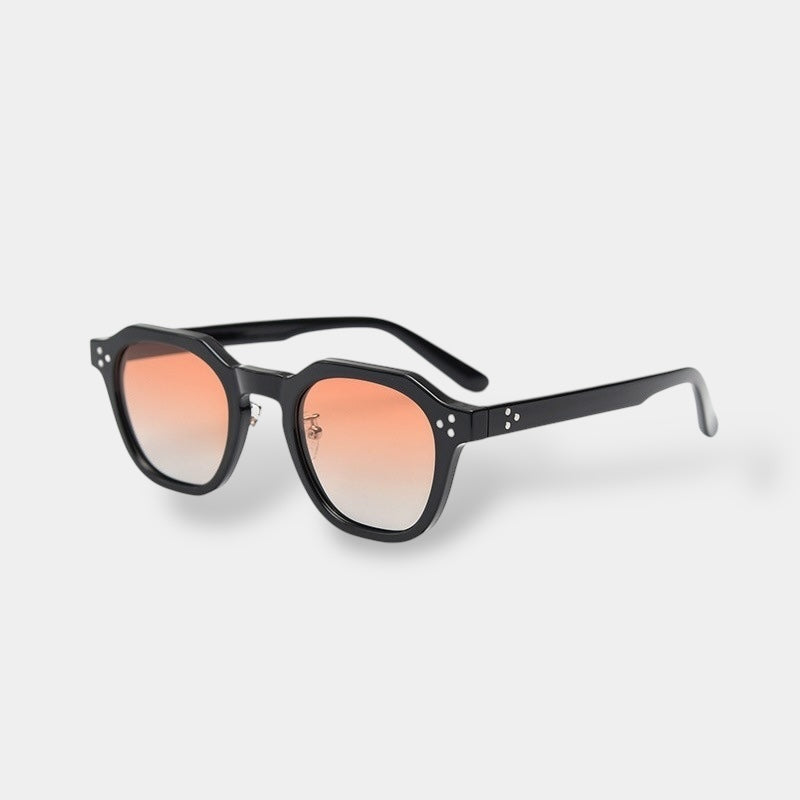 Yacht-inspired round polarised sunglasses with a lightweight frame in green-brown tones