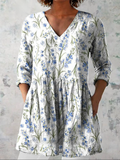 Cara | Vintage long-sleeve V-neck shirt