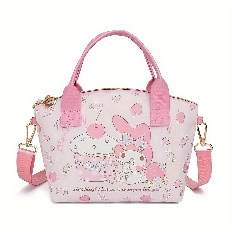 Anime character shoulder bag featuring Hello Kitty design on a white background