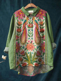 Multicolour printed women's top with a lightweight, relaxed and refined everyday look