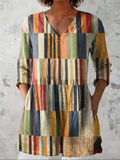 Fátima | Vintage Long Sleeve V-Neck Shirt