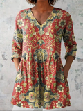Dalila | Vintage Long Sleeve V-Neck Shirt