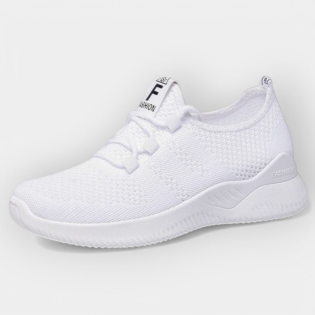 Women's orthopedic comfort shoes in white with cushioned ergonomic sole