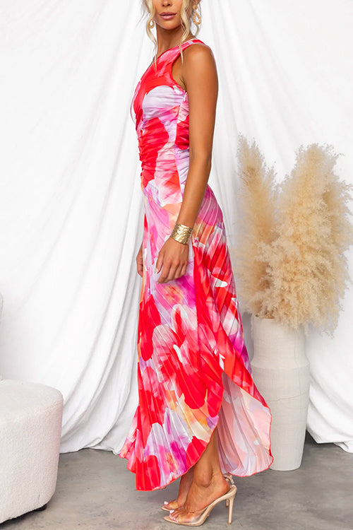 YANIRA™ | Pleated One-Shoulder Dress