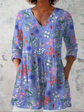 Ailén | Vintage Long Sleeve V-Neck Shirt