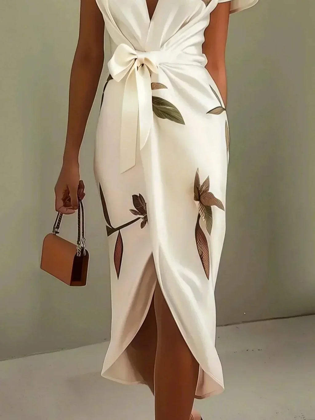 Elin™ - Elegant Wrap Dress with Floral Pattern