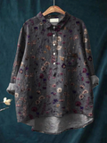 A multicolour classic light top with an understated, elegant design and relaxed silhouette