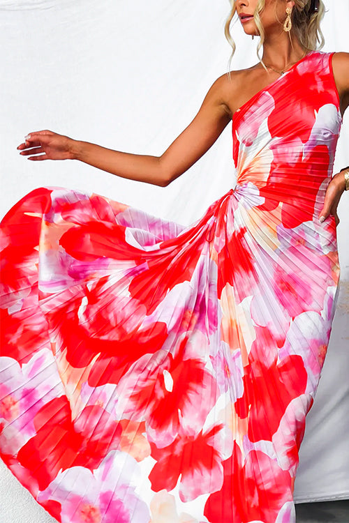 YANIRA™ | Pleated One-Shoulder Dress