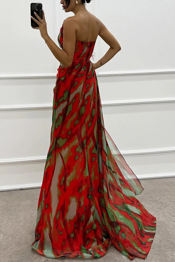 VIRELLE™ | Vibrant Draped Dress
