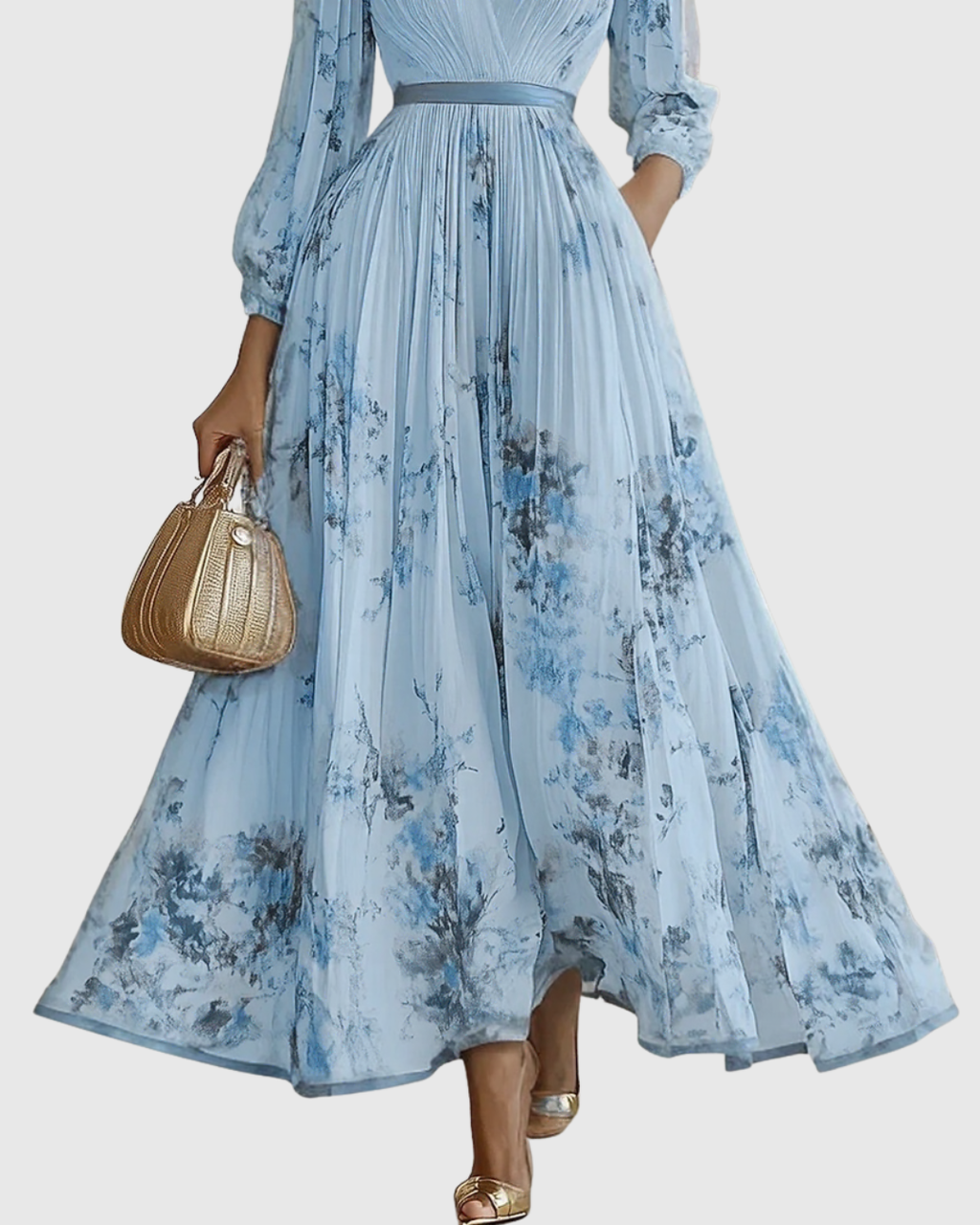 Siena™ - Elegant Pleated Maxi Dress