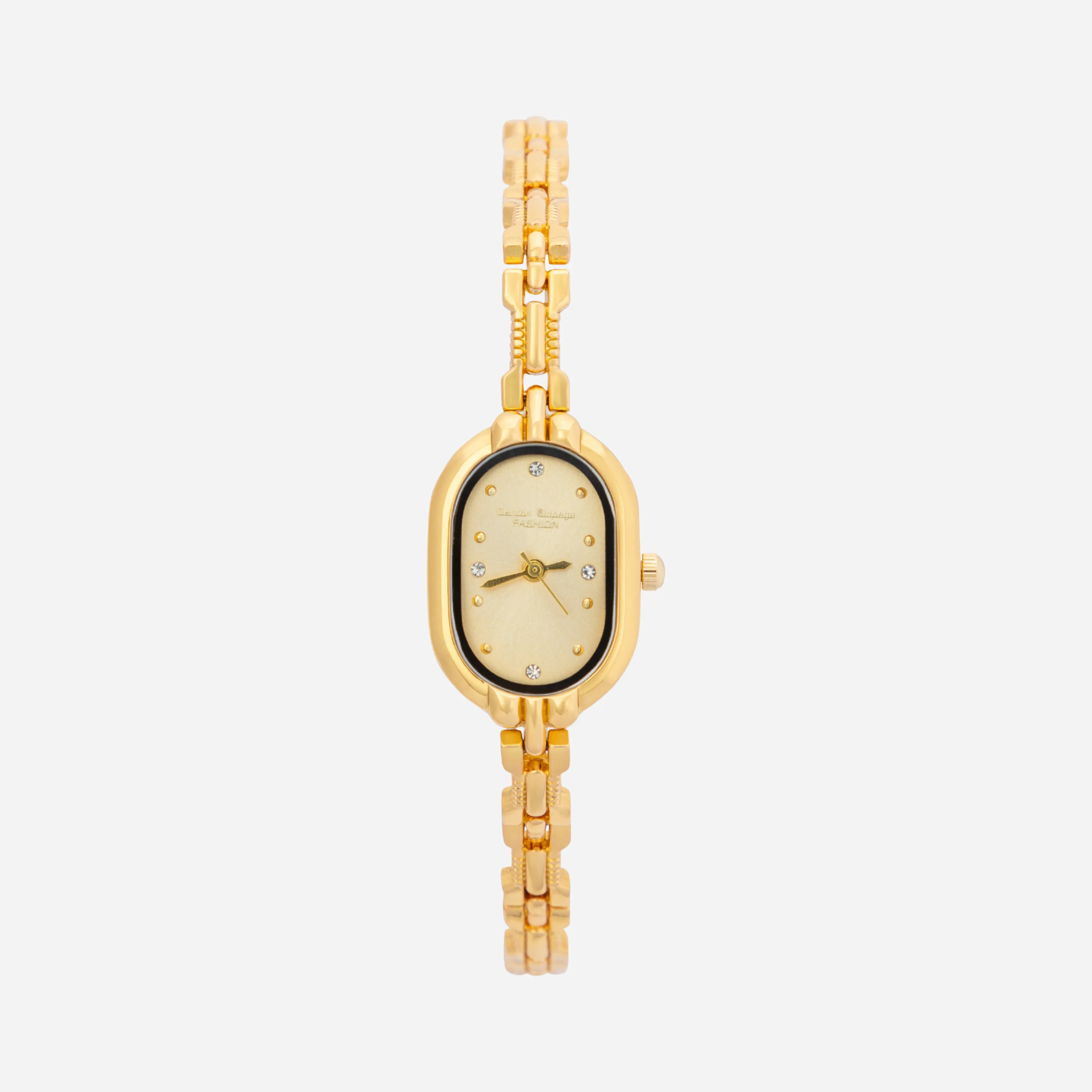 Women's slim minimalist watch with a clean dial and fine strap in a classic finish