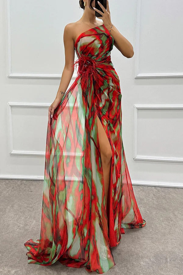 VIRELLE™ | Vibrant Draped Dress
