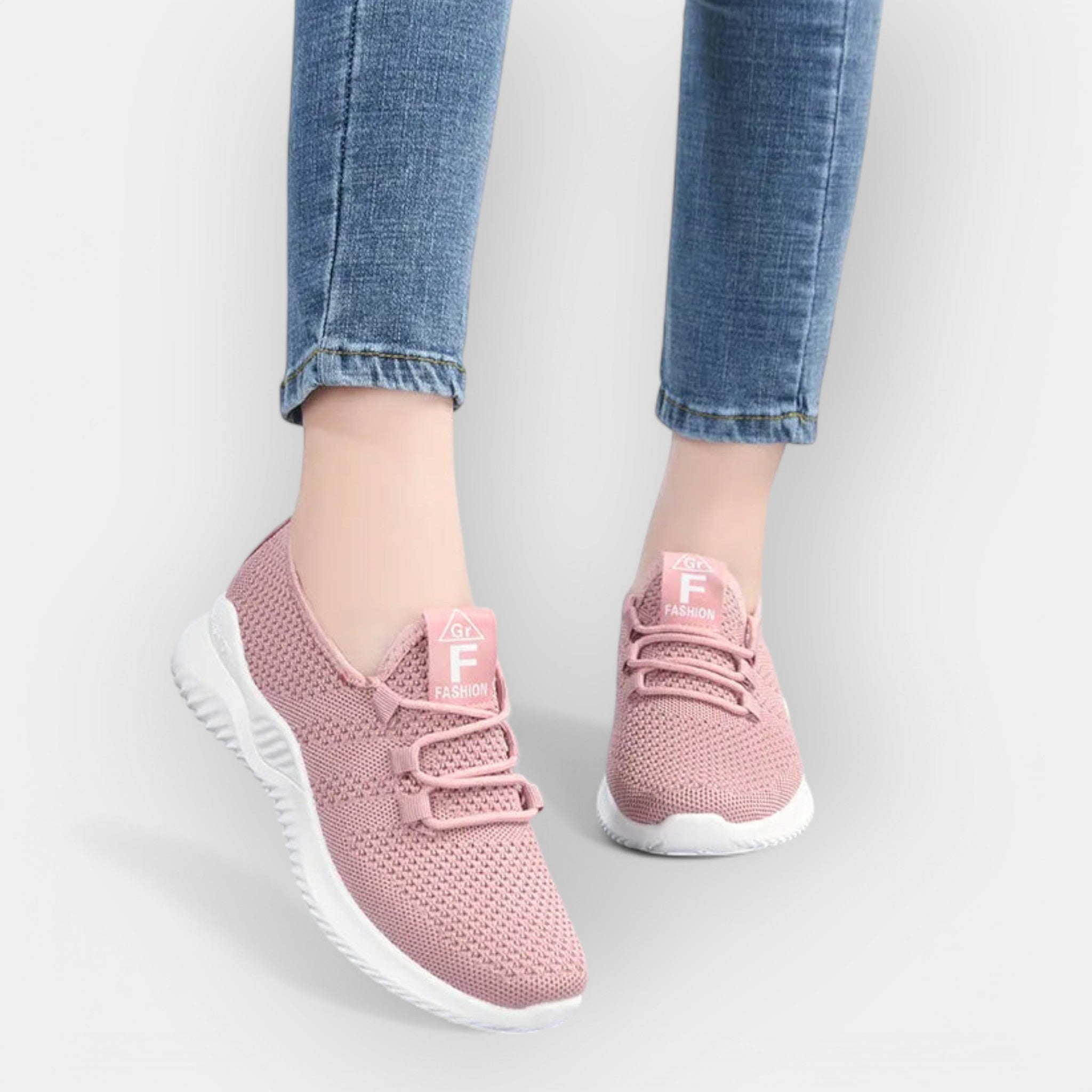 Women's orthopedic comfort shoes in white with cushioned ergonomic sole