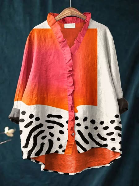 Multicolour casual summer top with a relaxed floaty fit and vibrant print