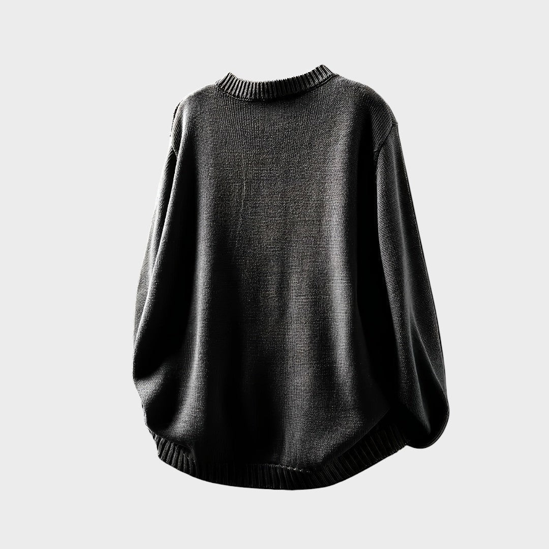 Elegant everyday cardigan in beige, dark brown and green tones with a clean, fitted silhouette