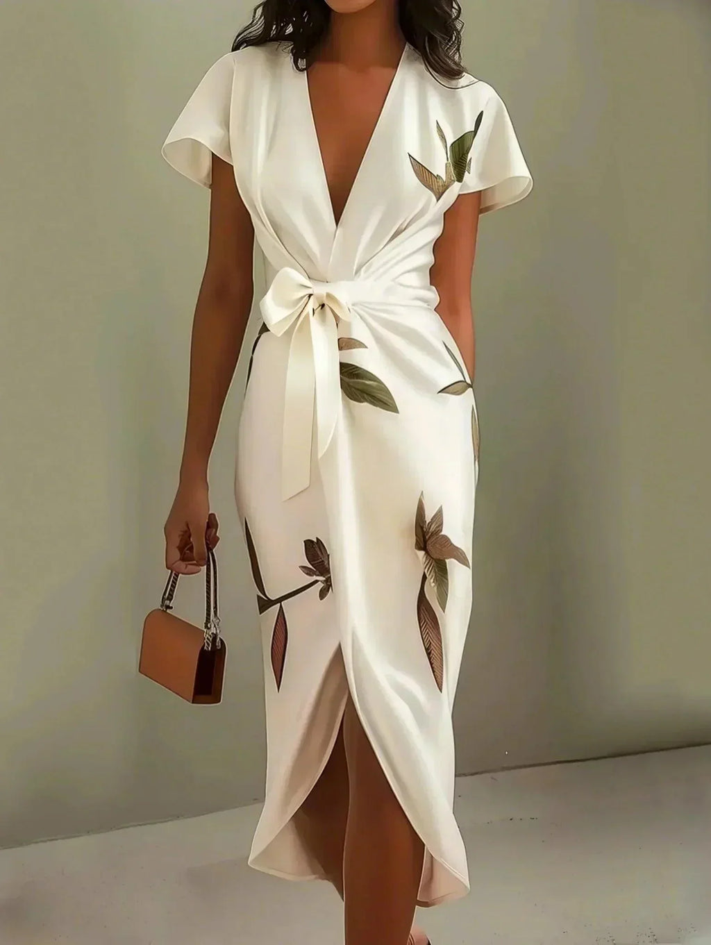 Elin™ - Elegant Wrap Dress with Floral Pattern