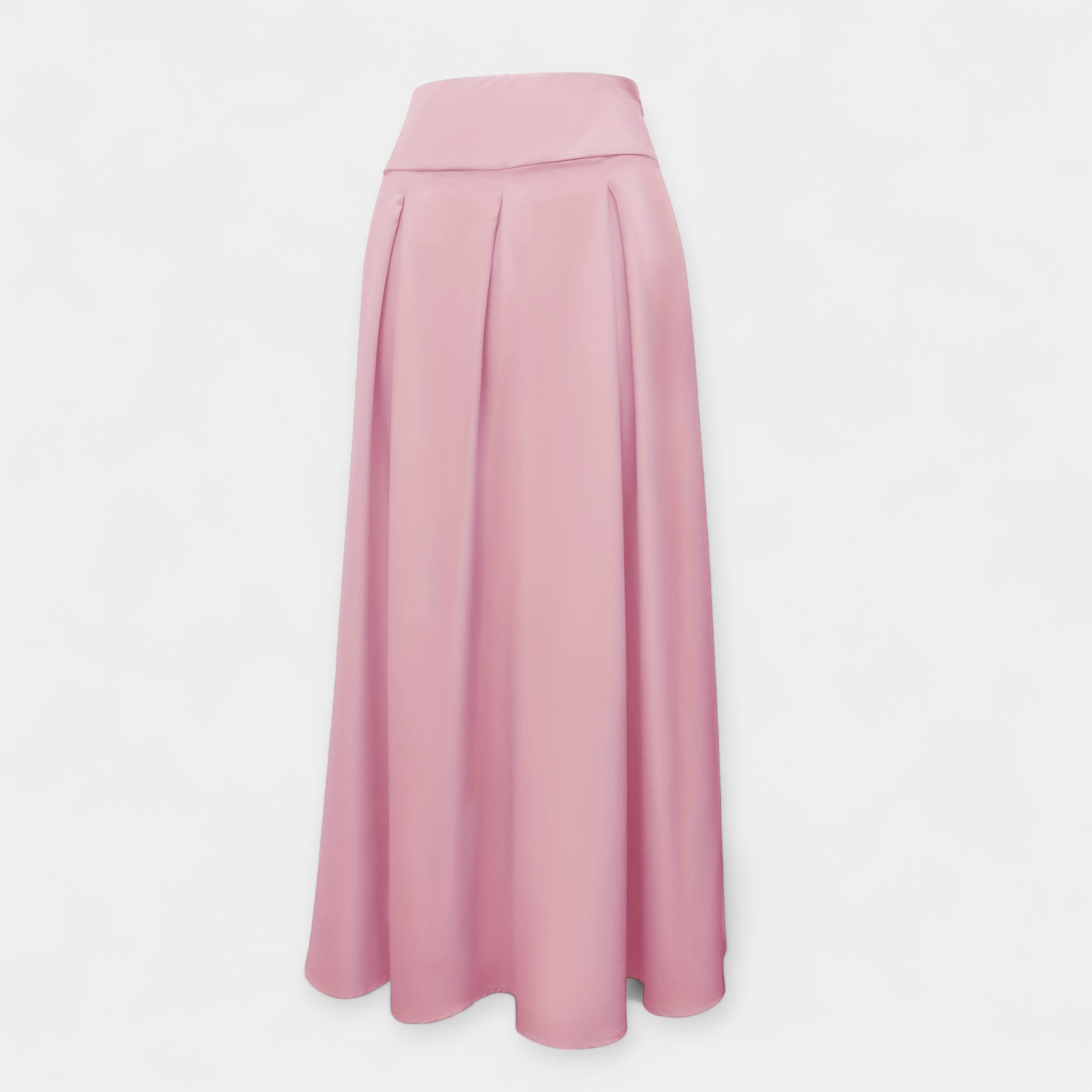 Elegant classic midi skirt in soft pink with a clean feminine silhouette