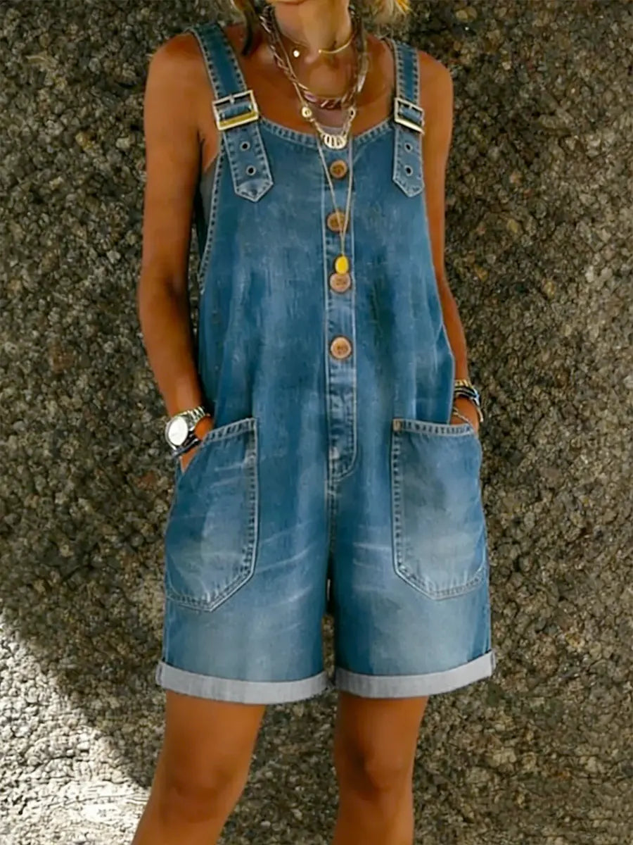 Zoe – Light Denim Playsuit