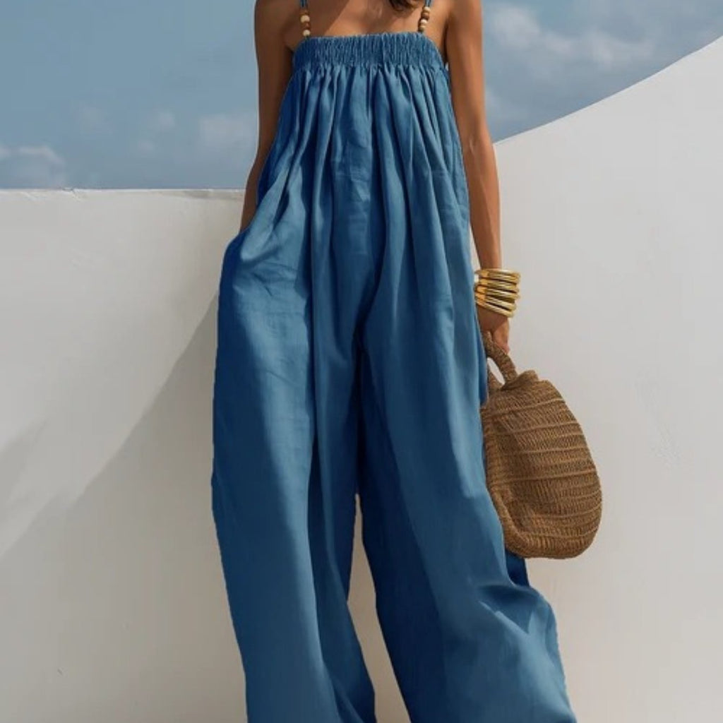 Madison | Wide Leg Denim Jumpsuit