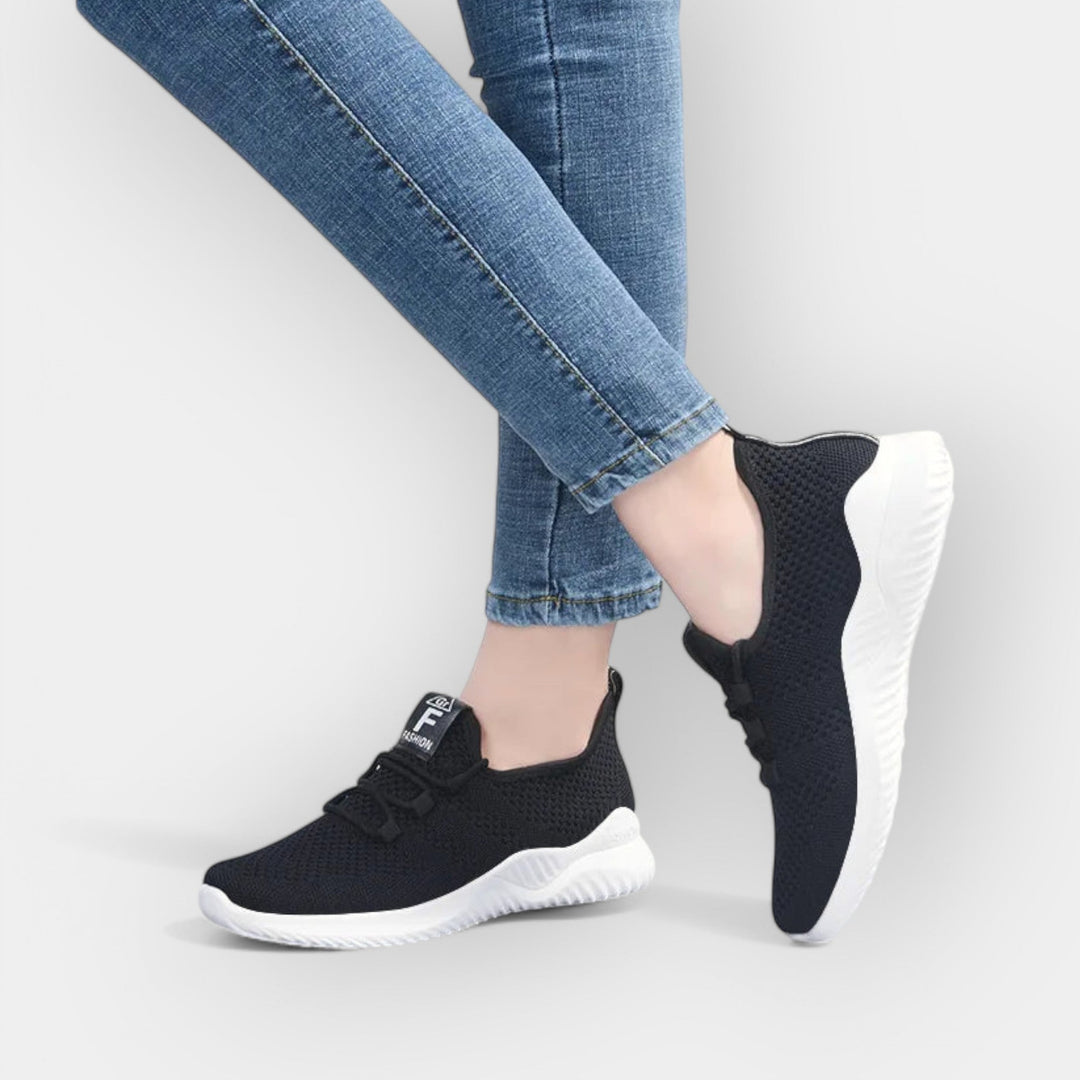 Women's orthopedic comfort shoes in white with cushioned ergonomic sole