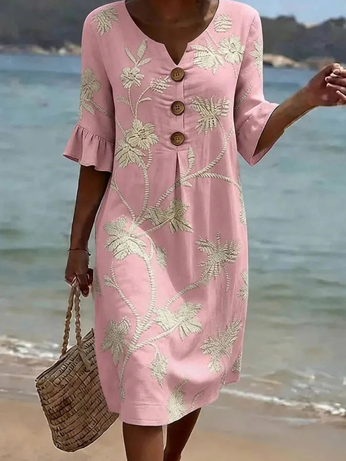 SANNE | Casual Floral Print Dress