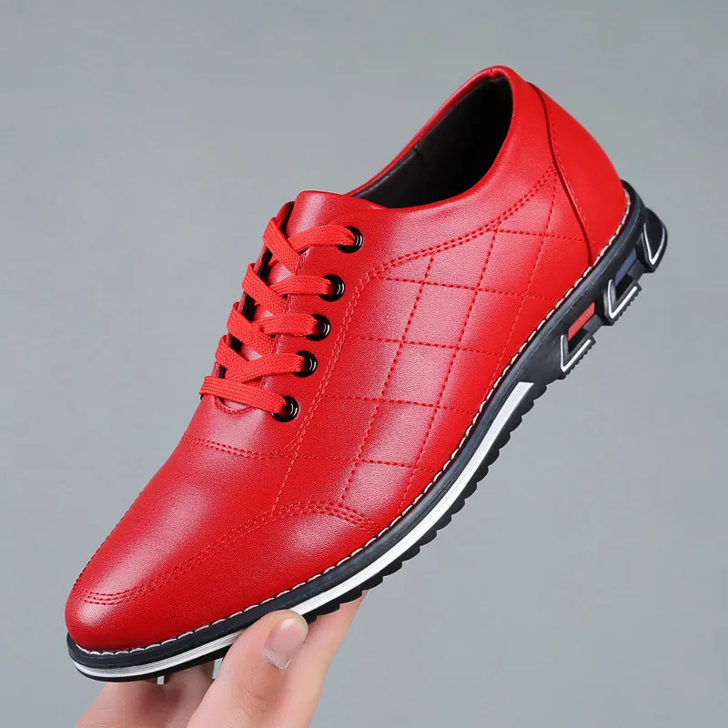 Men's black comfort dress shoes with a clean profile and polished upper on a neutral background