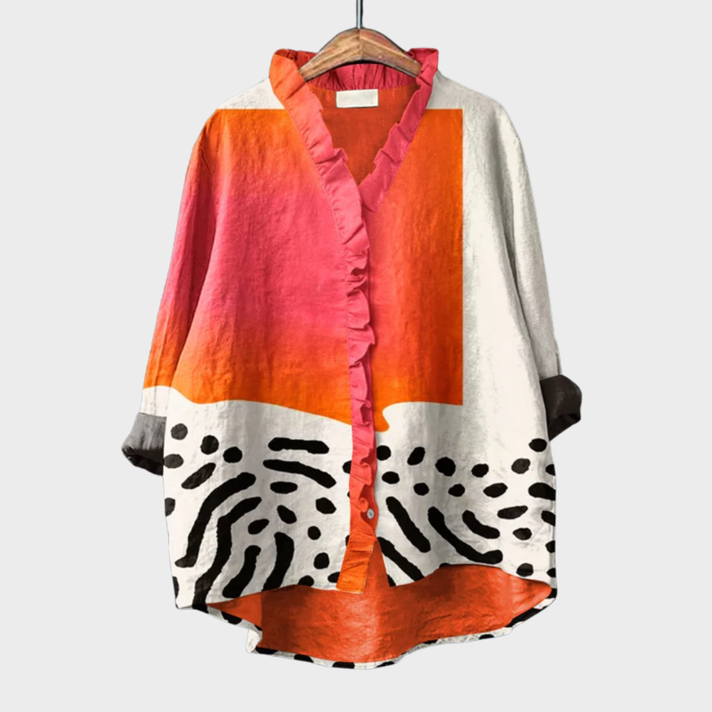 Multicolour casual summer top with a relaxed floaty fit and vibrant print